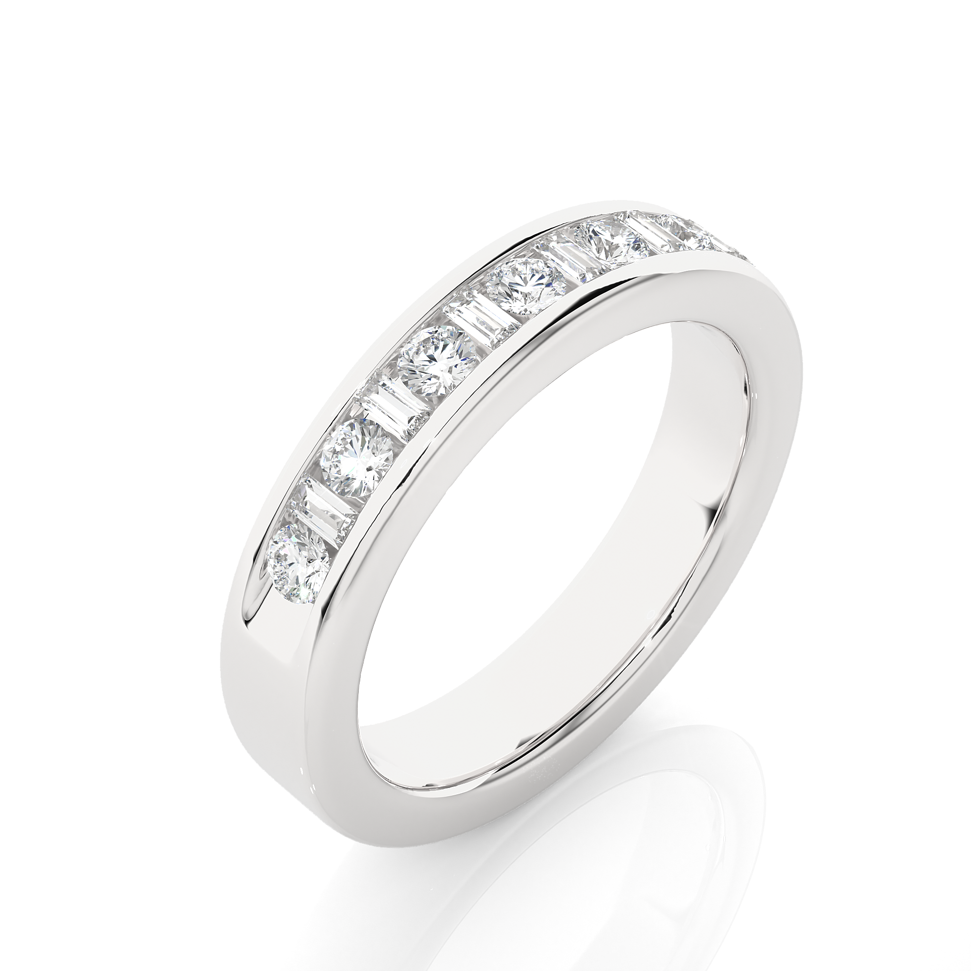 0.52 Carat H Color VS1 Clarity Diamond Studded Natural Diamond Ring.
